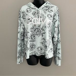 Calvin Klein. Lightweight floral hoodie.